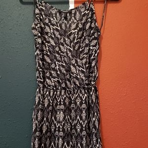 Black pattern romper